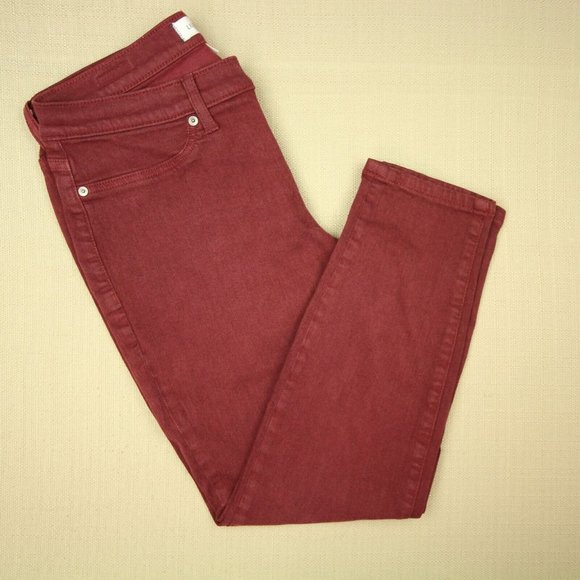 Lila Ryan Jegging Skinny Jeans Women's Size 30 Petite Tuscany Maroon Denim - Picture 1 of 11